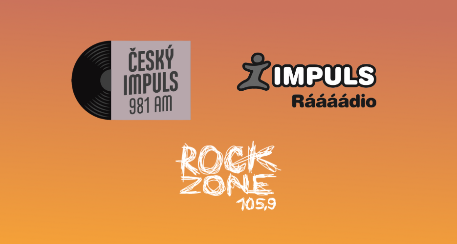 Other radio stations in the DAB network CRA: Impuls, Czech Impuls, and Rockzone 