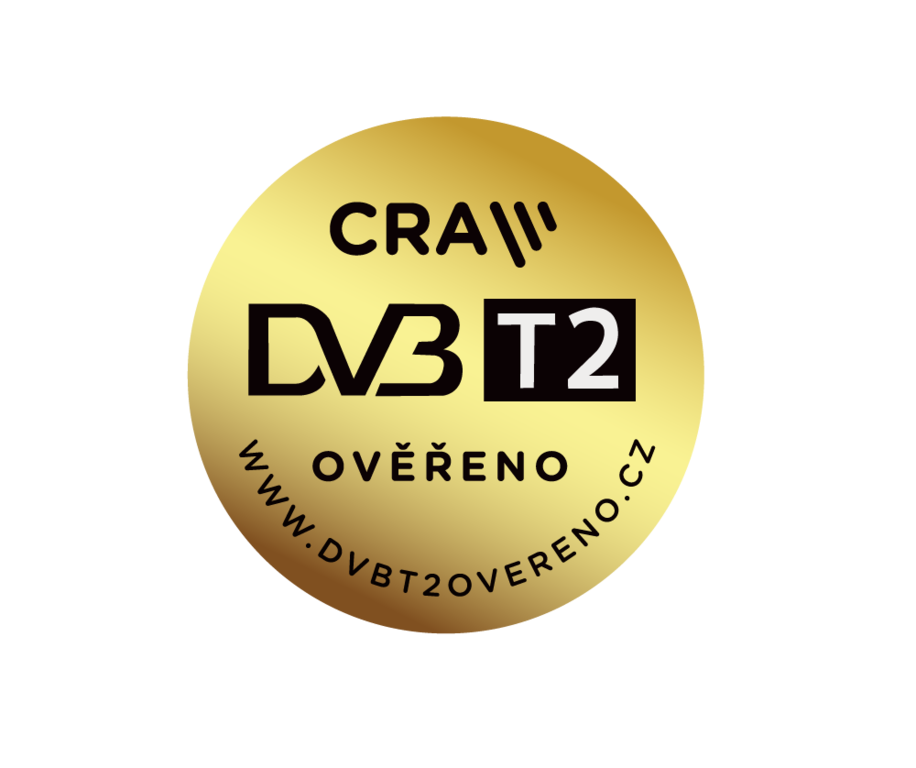 CRa - samolepka DVB-T2 overeno