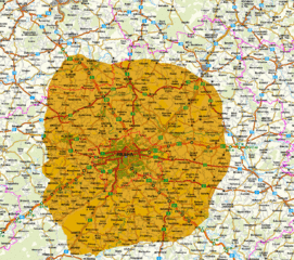 Mapa pokrytí DAB - Praha Žižkov