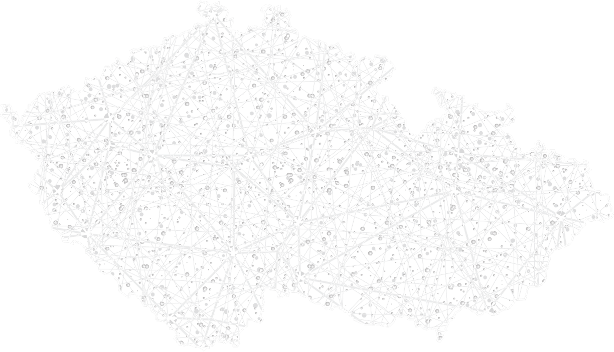 Mapa datovych center v Ceske republice